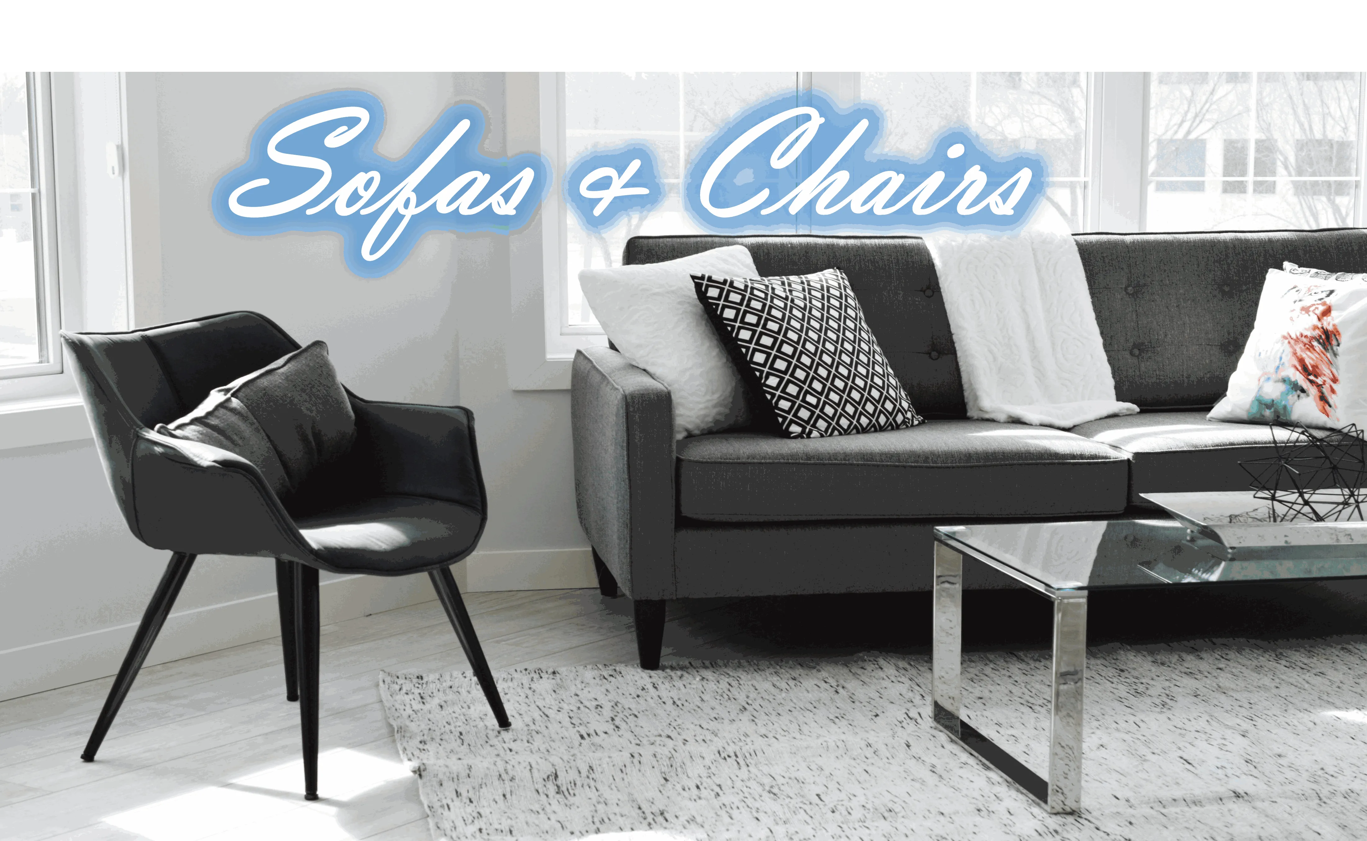 2-Seat Loveseat Sofa Chenille Fabric Upholstered Couch Rubberwood Legs, Grey