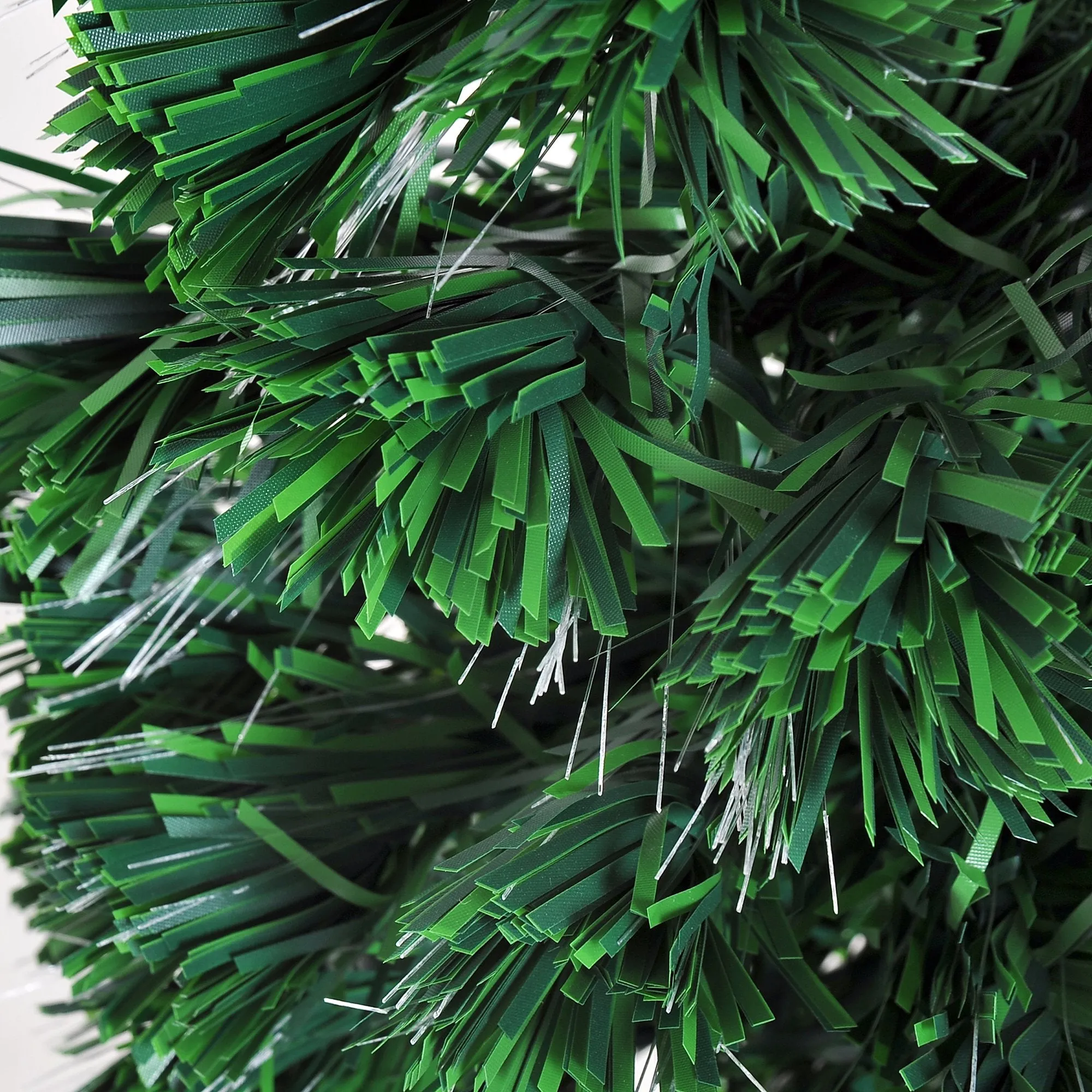 2FT Small Pre-Lit Fiber Optic Christmas Tree Artificial Spruce Tree Green