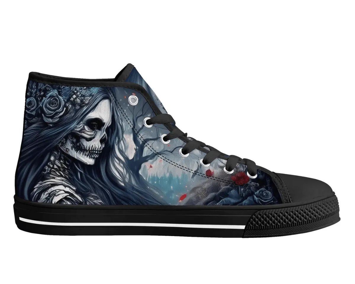 Dark Rose Skeleton High Tops
