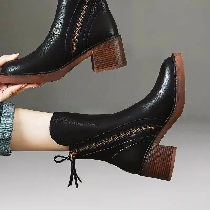 Havana Leather Booties