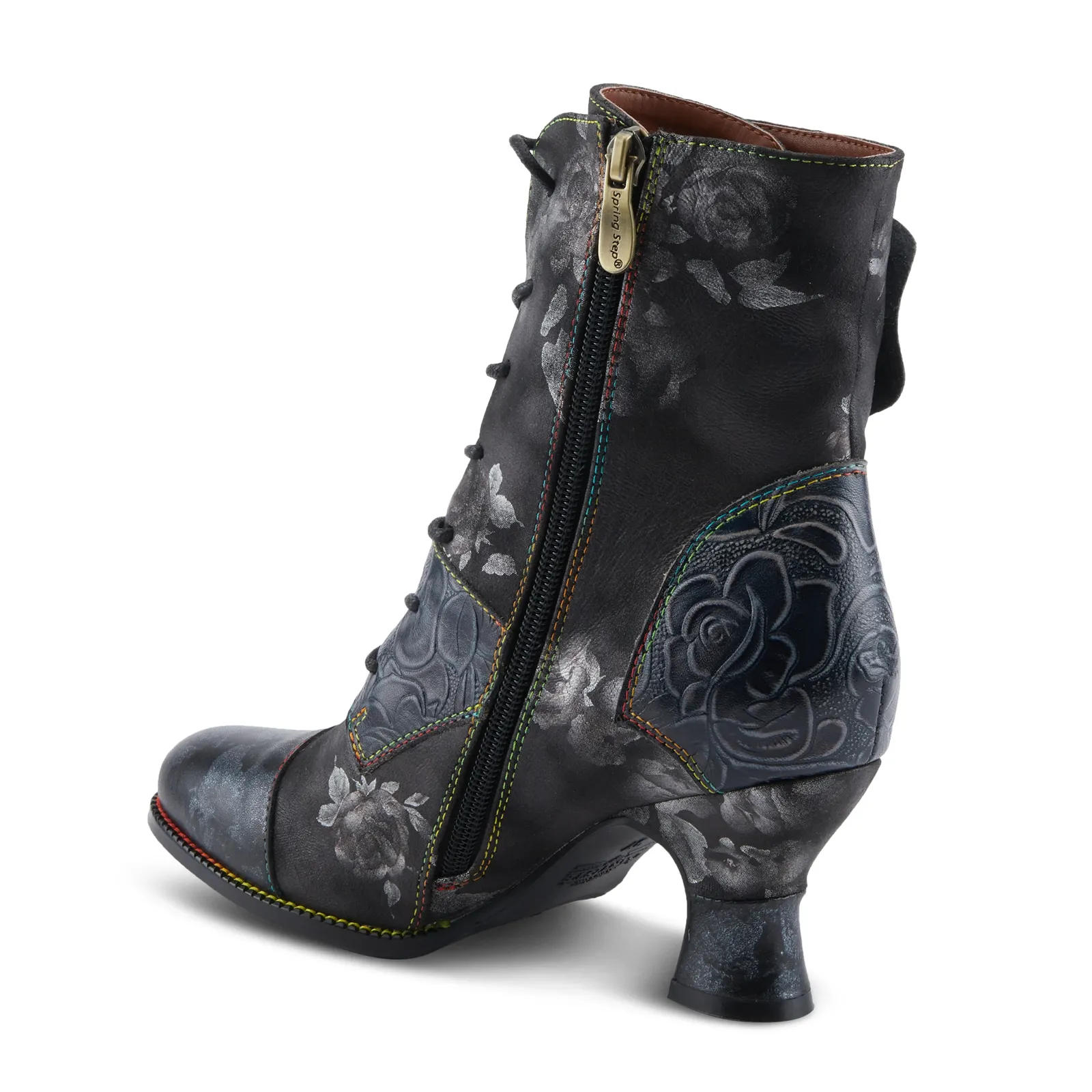 L'Artiste Roselia Heeled Ankle Boot (Women) - Black Multi