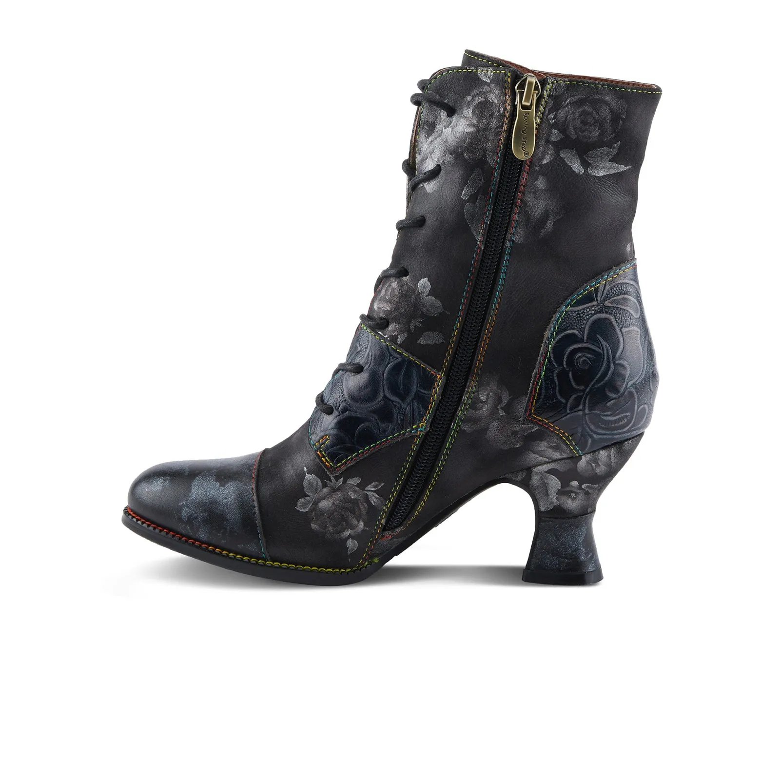 L'Artiste Roselia Heeled Ankle Boot (Women) - Black Multi