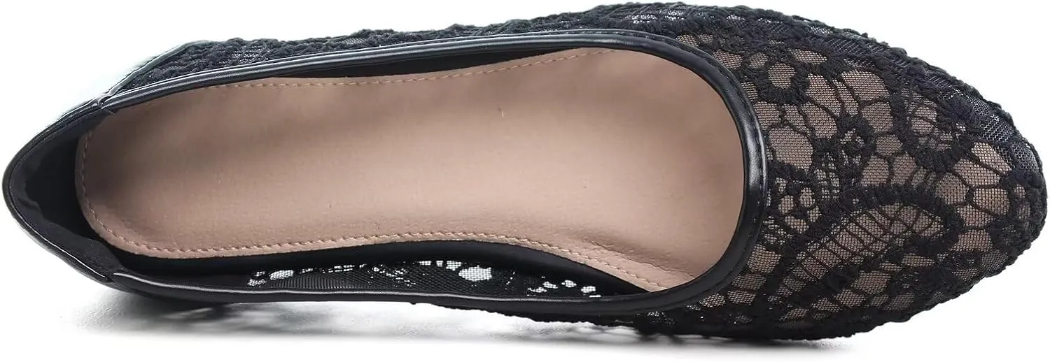 LUXINYU Flats for Women Classic Pointed Toe Slip-On Ballet Flats Soft Pu Leather Dress Shoes Comfortable Loafers Lightweight