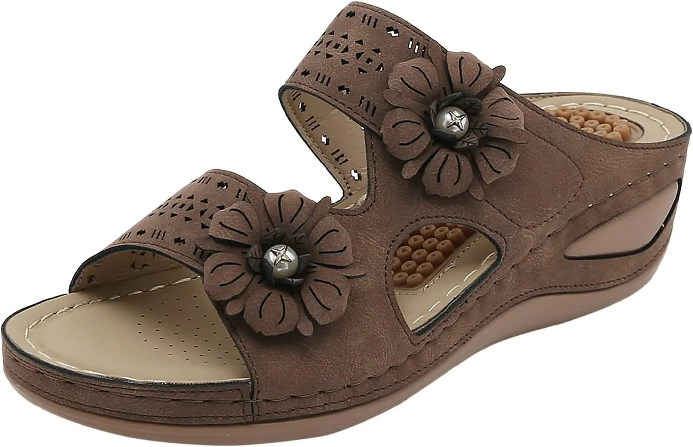 SBGMoSJ Shoes for Bunions and Wide Feet Women Summer Sandals for Women 2024 Black Gold Sandals for Women Dressy Flats Casual Summer Sandals Orthopedic Flip Flops with Heel Zapatos Plataforma De Mujer