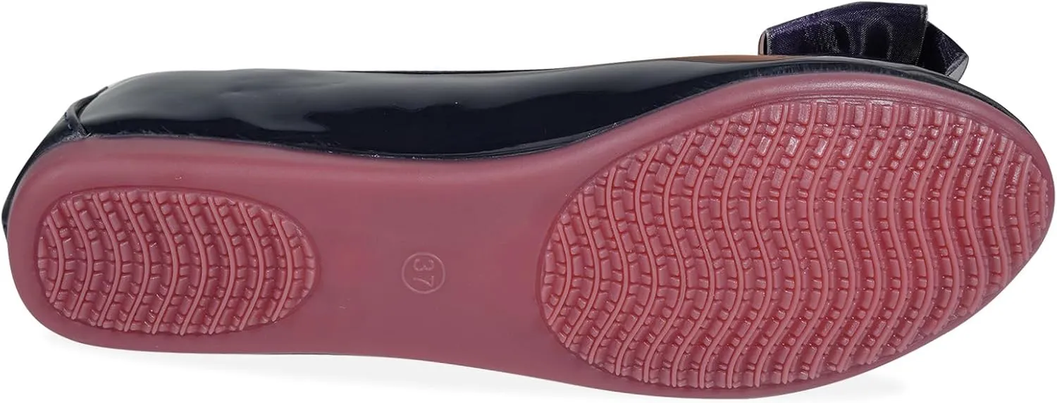 Women's Flats, Foldable Ballet Flats for Women, Cute Bowknot Round Toe Comfort Lightweight Slip-On Dress Shoes
