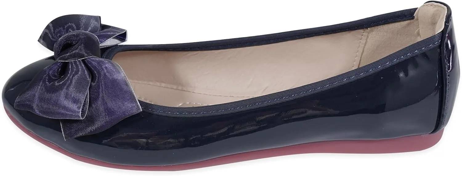 Women's Flats, Foldable Ballet Flats for Women, Cute Bowknot Round Toe Comfort Lightweight Slip-On Dress Shoes