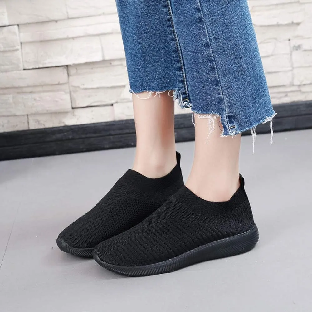 Womens Non Slip Work Shoes Slip On Water Resistant Walking Shoes Women Mesh Breathable Ladies Shoes Casual Women Shoes Sneakers White Tennis Shoe White Loafers