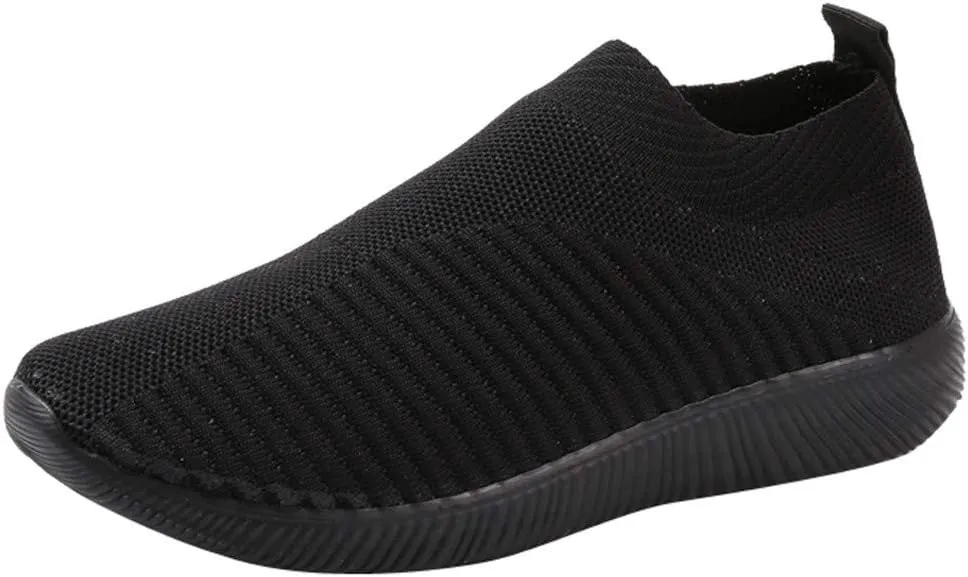 Womens Non Slip Work Shoes Slip On Water Resistant Walking Shoes Women Mesh Breathable Ladies Shoes Casual Women Shoes Sneakers White Tennis Shoe White Loafers