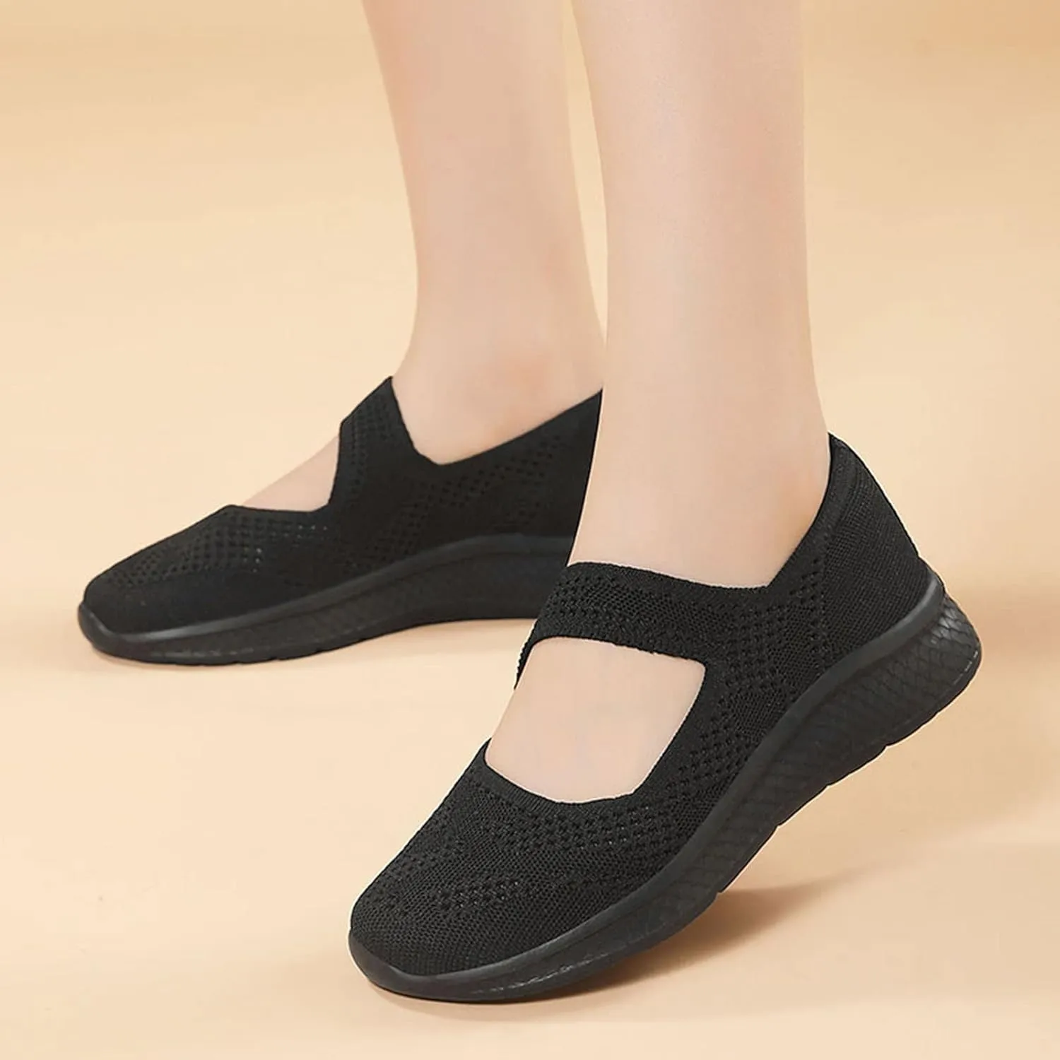 Womens Orthopedic Diabetic Shoes Slip On Walking Sneakers with Arch Support Comfortable Casual Loafers Plantar Fasciitis Relief Foot Heel Pain
