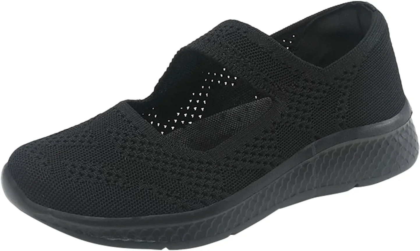Womens Orthopedic Diabetic Shoes Slip On Walking Sneakers with Arch Support Comfortable Casual Loafers Plantar Fasciitis Relief Foot Heel Pain