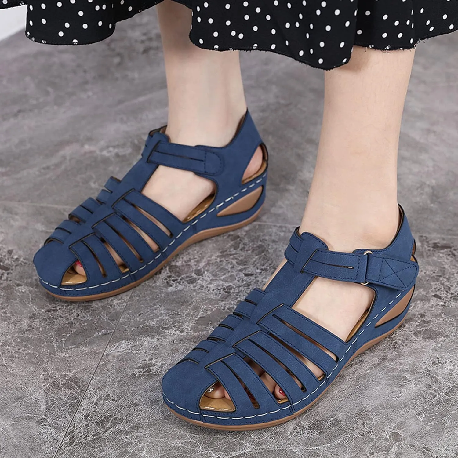 Womens Orthopedic Wedge Sandals Sandalias De Verano Para Mujer De Tacon Sandals for Women Dressy Casual Orthopaedic Shoes for Women Arch Support Orthopedic Shoes Wide Wide Foot Heels